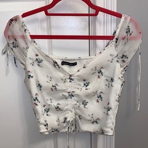 abercromie & fitch floral cropped top